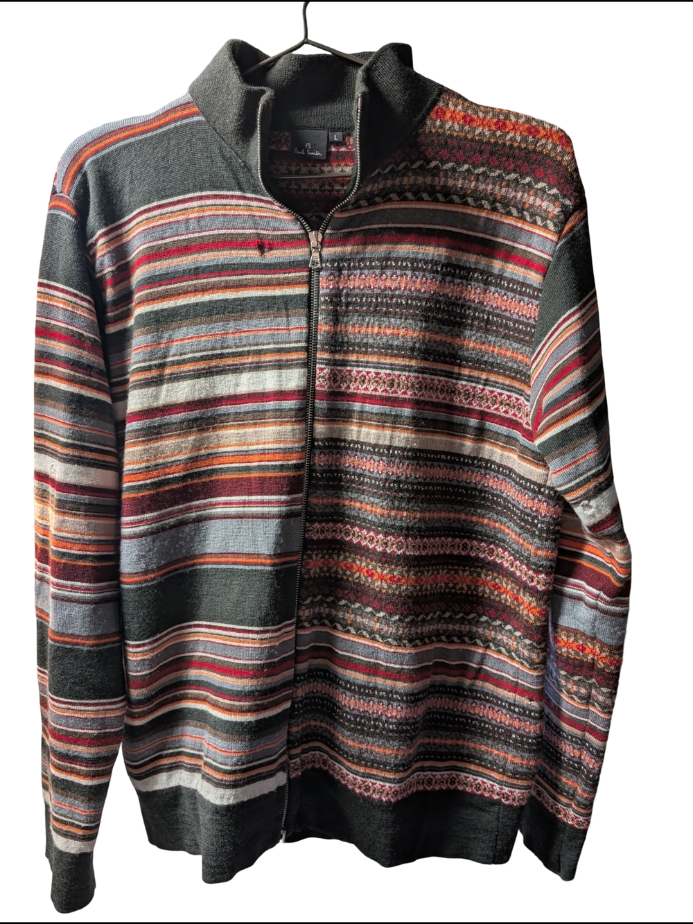 Paul Smith Multicolor Striped Wool Sweater (Read Description, See Photos)